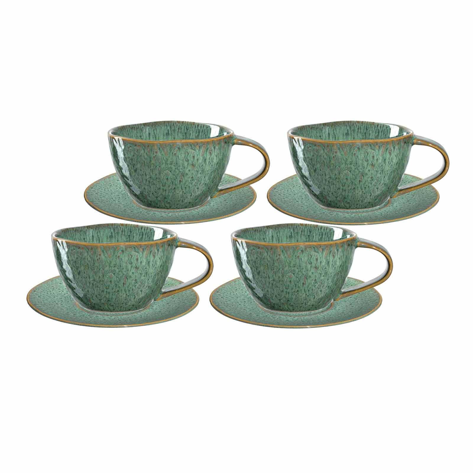 CAPPUCCINOTASSEN Matera Grün 180 ml 4er Set - Grün, Keramik (0.29L) - Leonardo Living