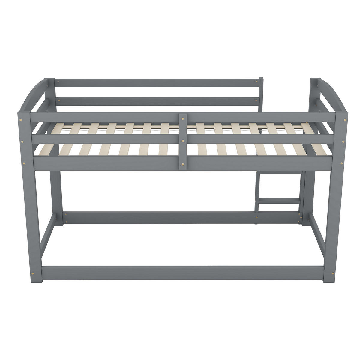 ETAGENBETT 90/200 cm aus Kiefer mit bodennahem Unterbett Natur - Grau, Holz (90/200cm) - Modenvie