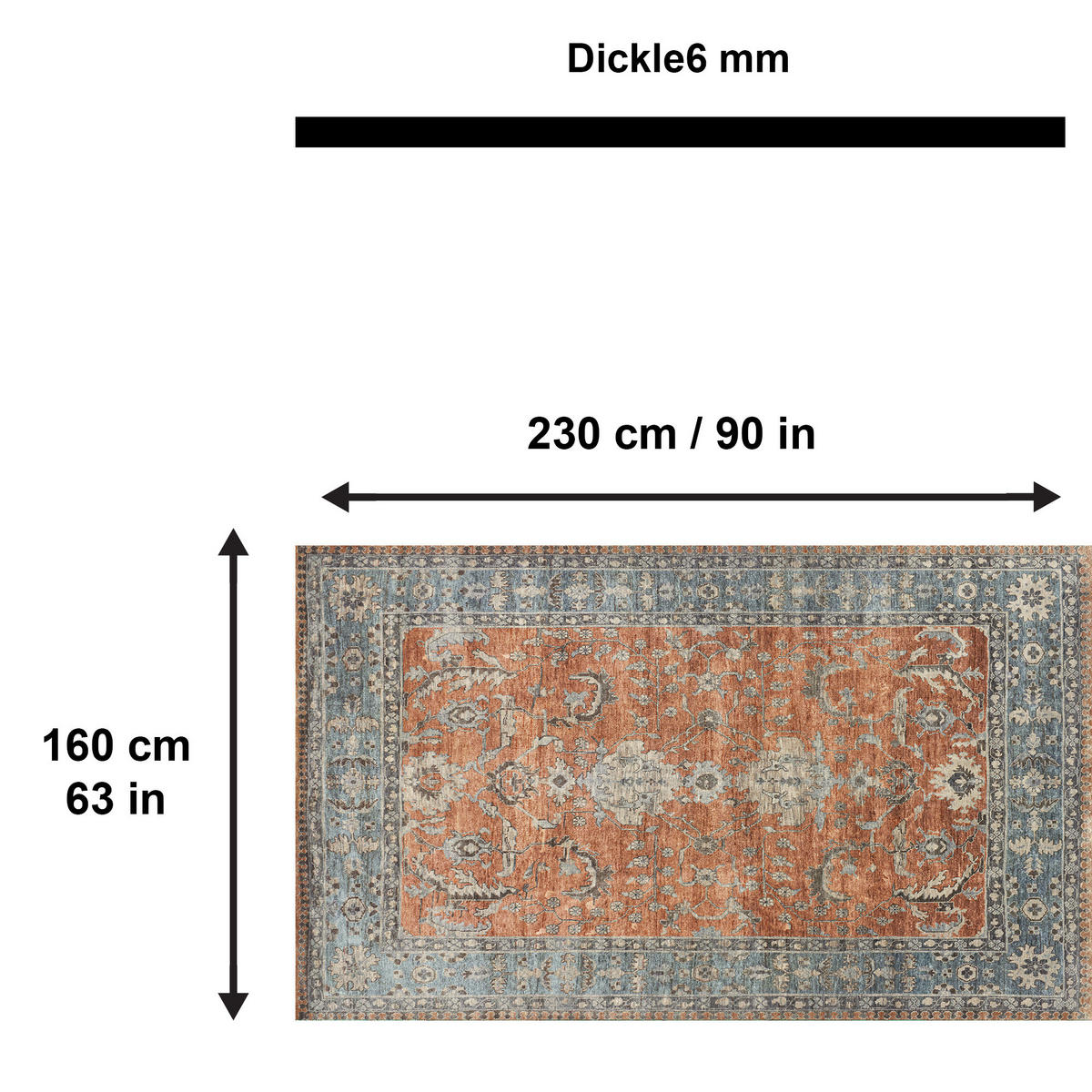 TEPPICH Soliel 160/230 cm - Multicolor, Textil (160/230cm) - Bamyum