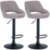 BARHOCKER 2er Set Stoff grau - Grau, Textil (47/85/48cm) - CLP