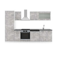KUCHYŇSKÝ KOUT R-Line Beton/bílá 300 cm , PD Antracit - šedá/bílá, kompozitní dřevo (300/206.8/60cm) - Vicco