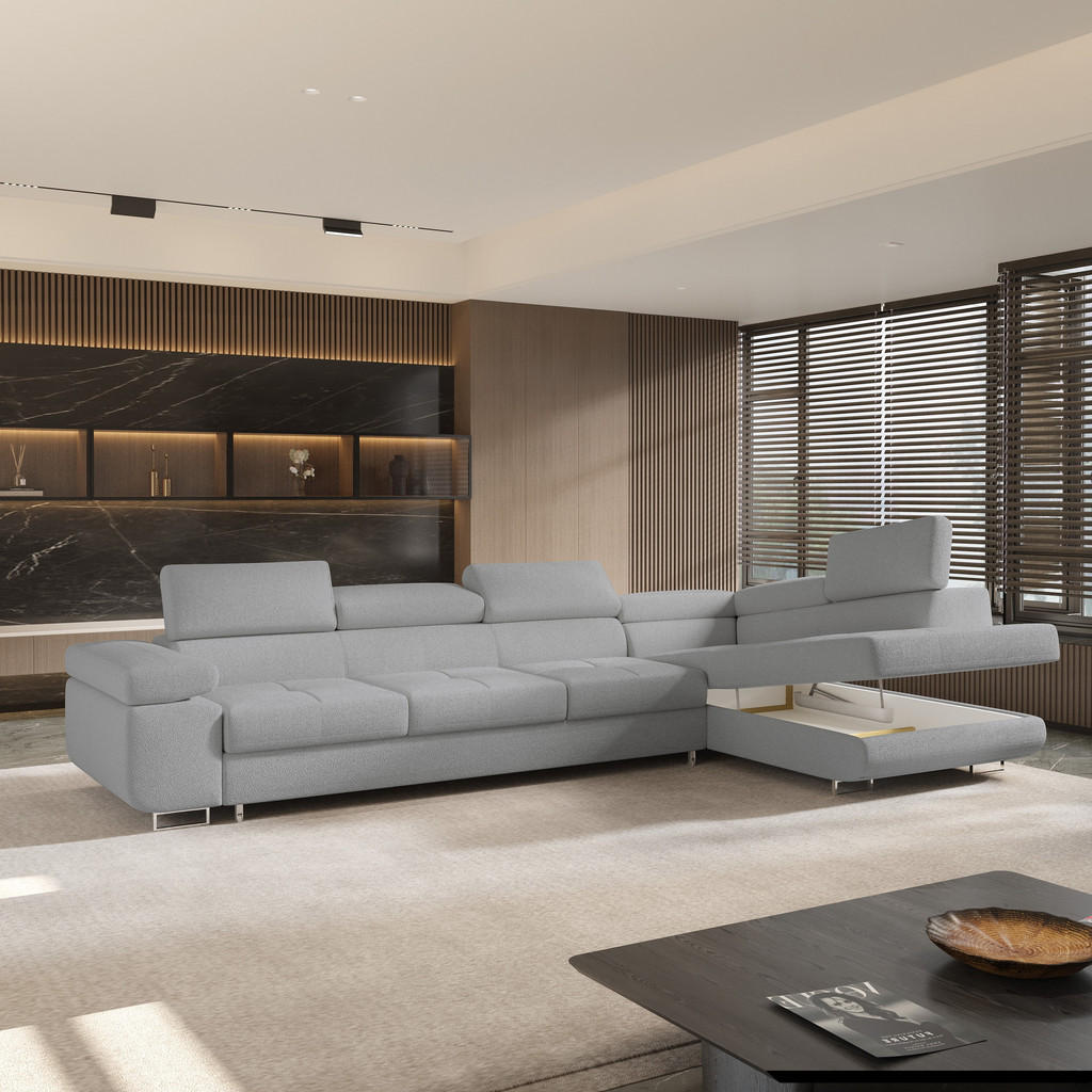 Thumbnail - Masseno Ecksofa, Kupfer, Holz, 5-Sitzer, L-Form,L-Form, 346x202 cm, Wohnzimmer, Sofas & Couches, Wohnlandschaften, Eckso...