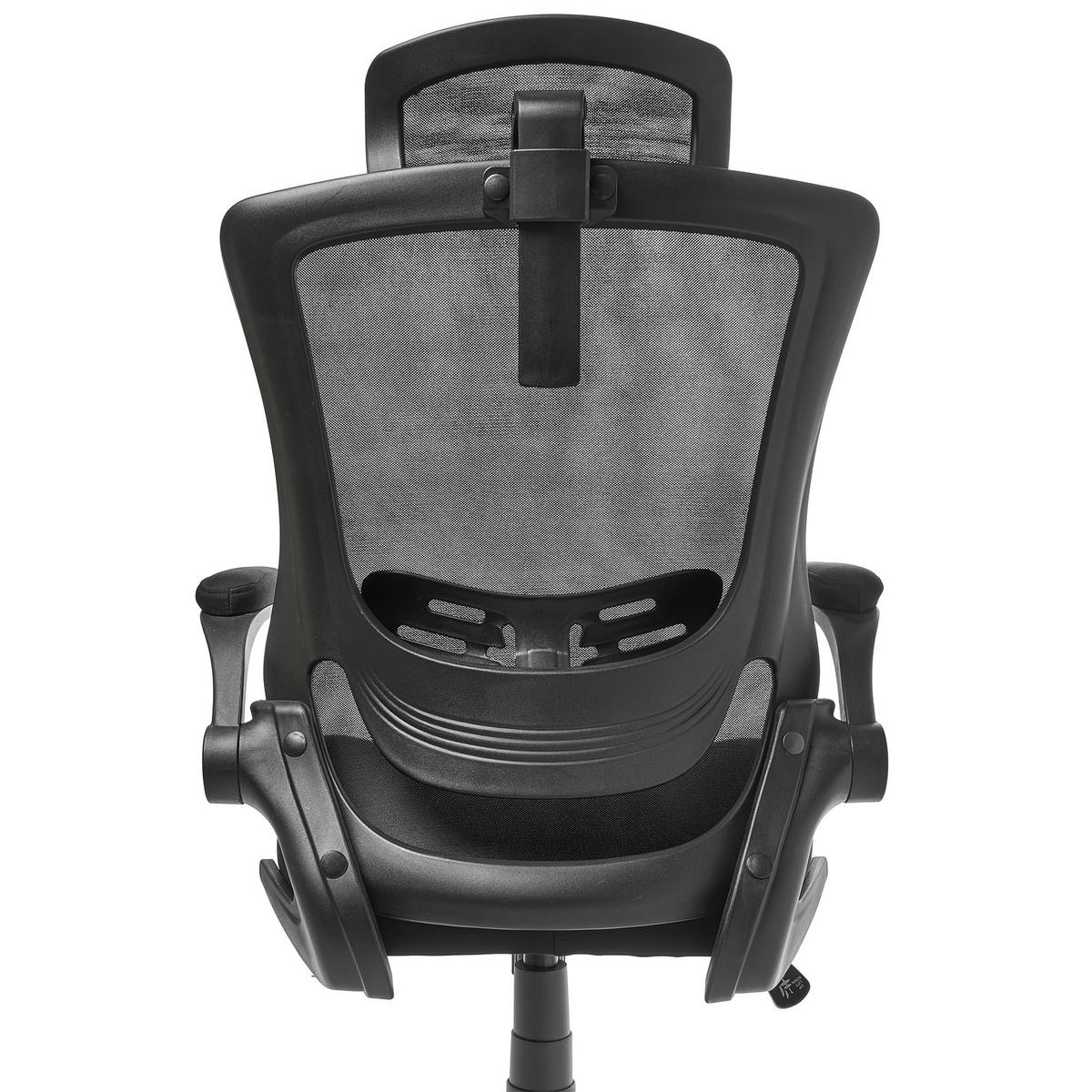BÜROSTUHL Schwarz Paladin - Schwarz, Textil (52/96/56cm) - Beliani