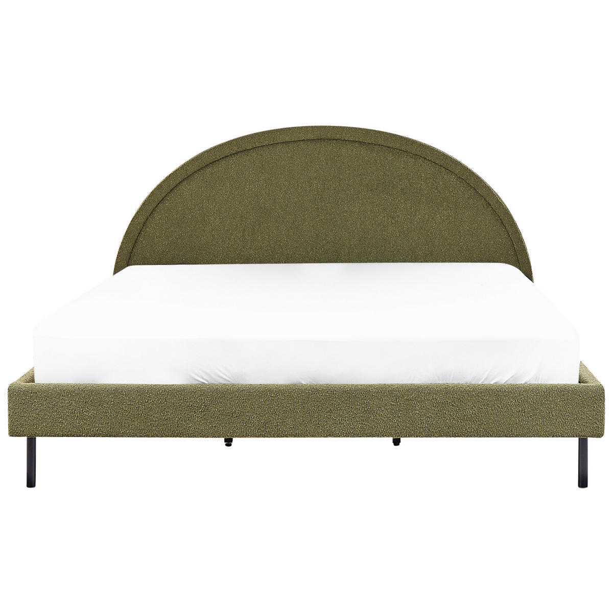 BETT mit Lattenrost 180x200 cm Grün Margut - Olivgrün, Textil (180/200cm) - Beliani