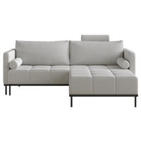 POHOVKA Skilia, žinylka světle šedá, 224 cm - černá/světle šedá, kov/dřevo (224/85/102cm) - Selsey