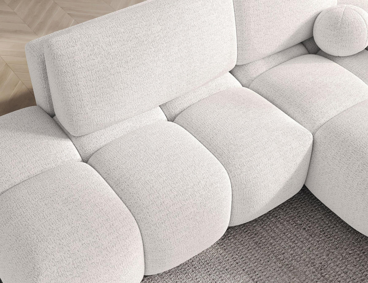 ECKSOFA VITTARIO mit Schlaffunktion & Bettkasten – Modernes L-Sofa 227 cm, inklusive Kissen - Weiß, Kunststoff (227/95cm) - Wohnideebilder