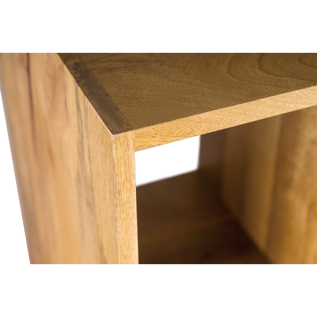 WANDREGAL Industrie-Stil Mangoholz YPSTER - Dunkelbraun, Holz (20/118/28cm) - Miliboo