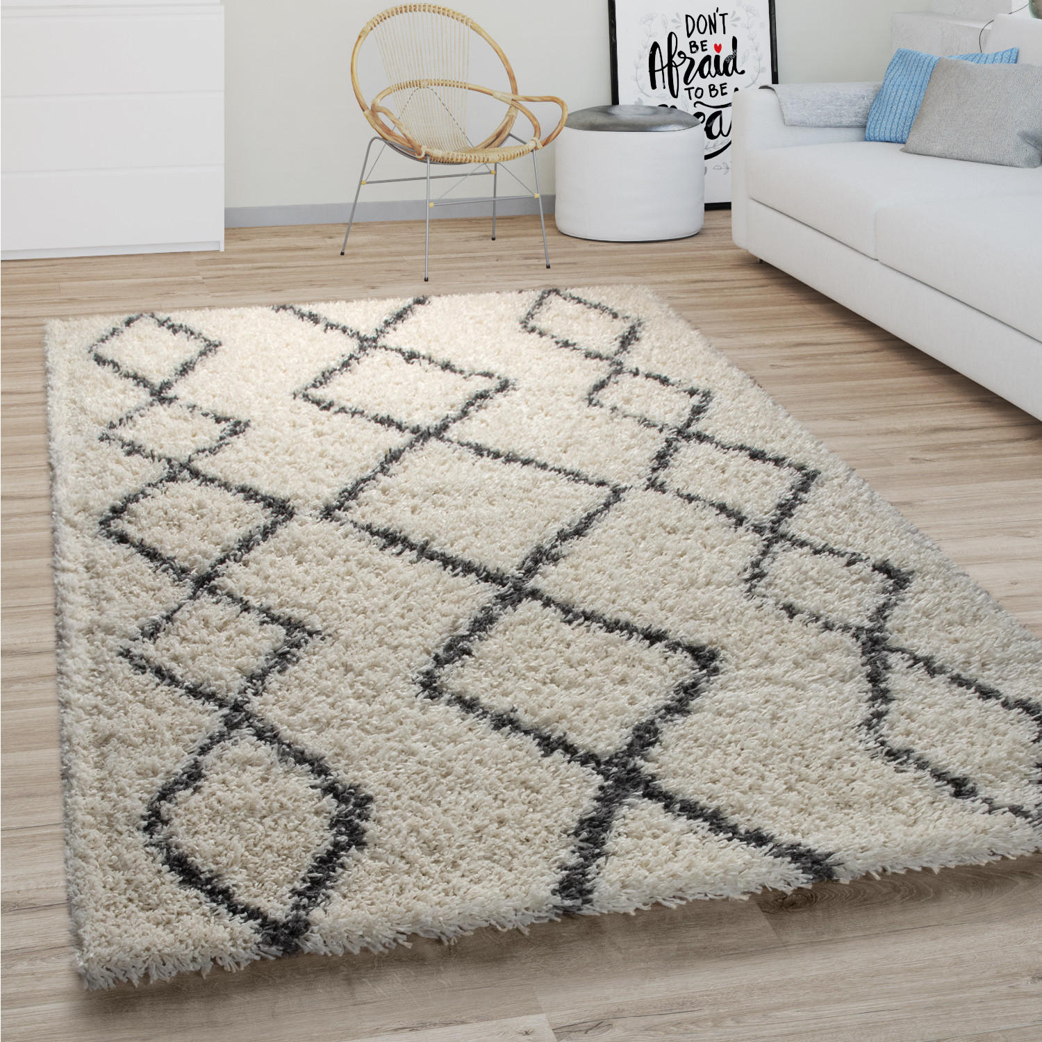 HOCHFLORTEPPICH 200/280 cm Kalmar 446 - Creme, Textil (200/280cm) - Paco Home