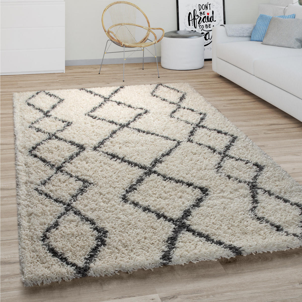 HOCHFLORTEPPICH 200/280 cm Kalmar 446 - Creme, Textil (200/280cm) - Paco Home