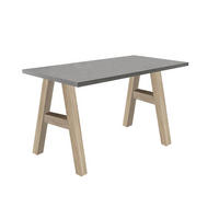 SCHREIBTISCH Edi 1 120 x 70 x 75 Computertisch eiche sägerau/graphit - Grau, Holz (120/70/75cm) - 58aufmkessel