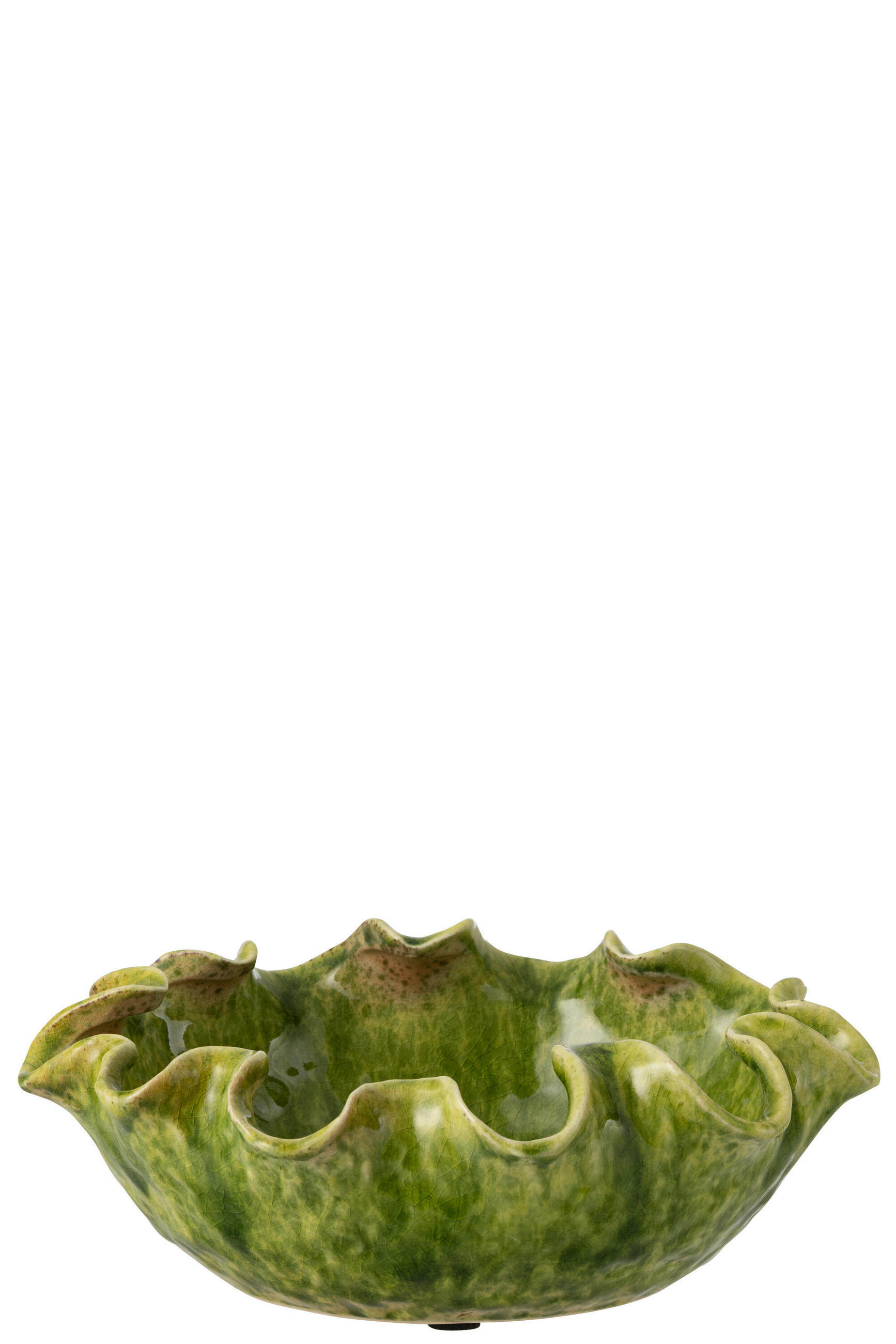 DEKORATIVES TABLETT RONNY - Grün, Keramik (28.5/11.5cm) - J-Line