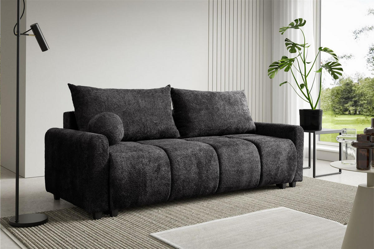 SCHLAFSOFA Giana - Anthrazit, Holzwerkstoff/Textil (230/100/100cm) - Fun Möbel
