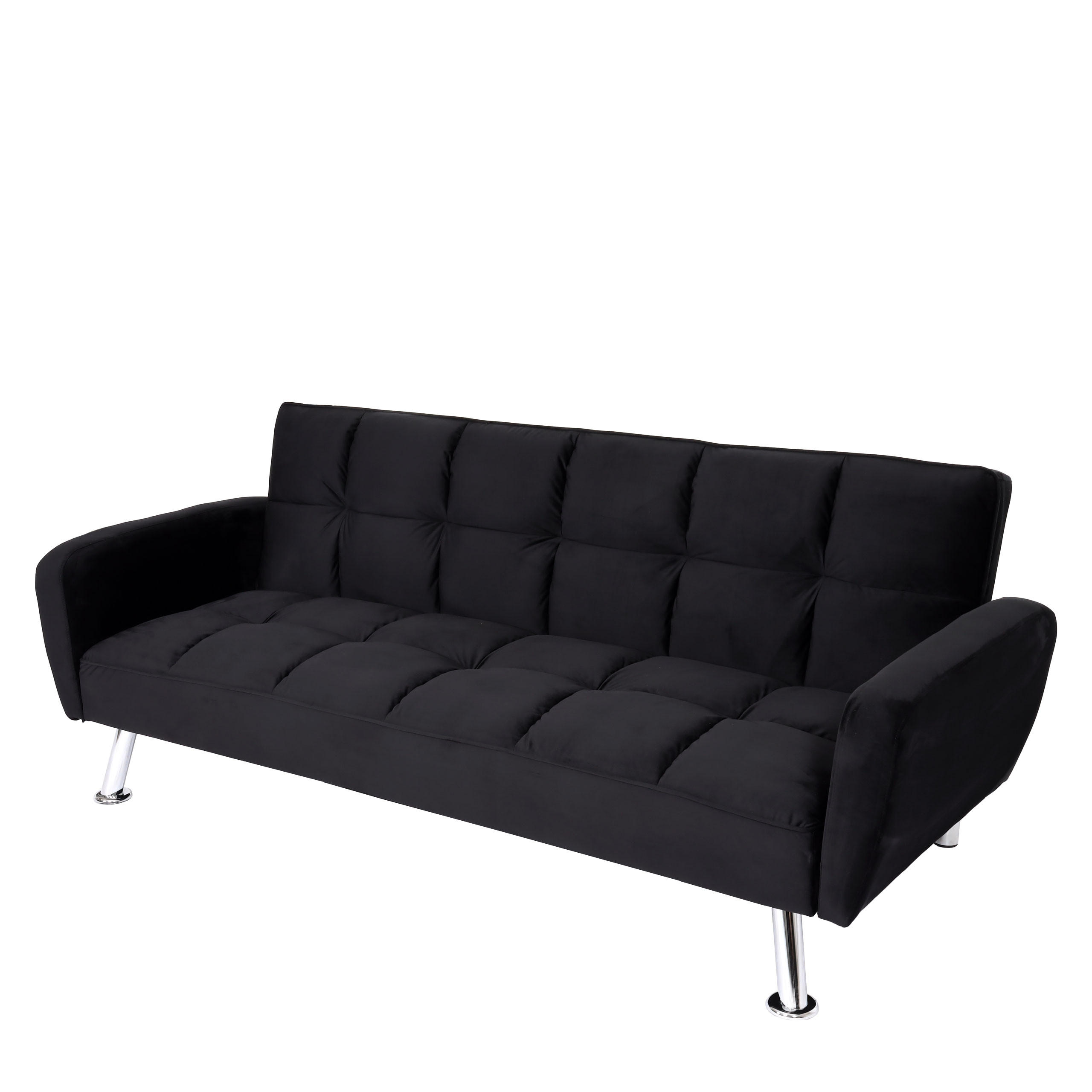 SOFA Schwarz - Schwarz, Textil (203/81/93cm) - MCW