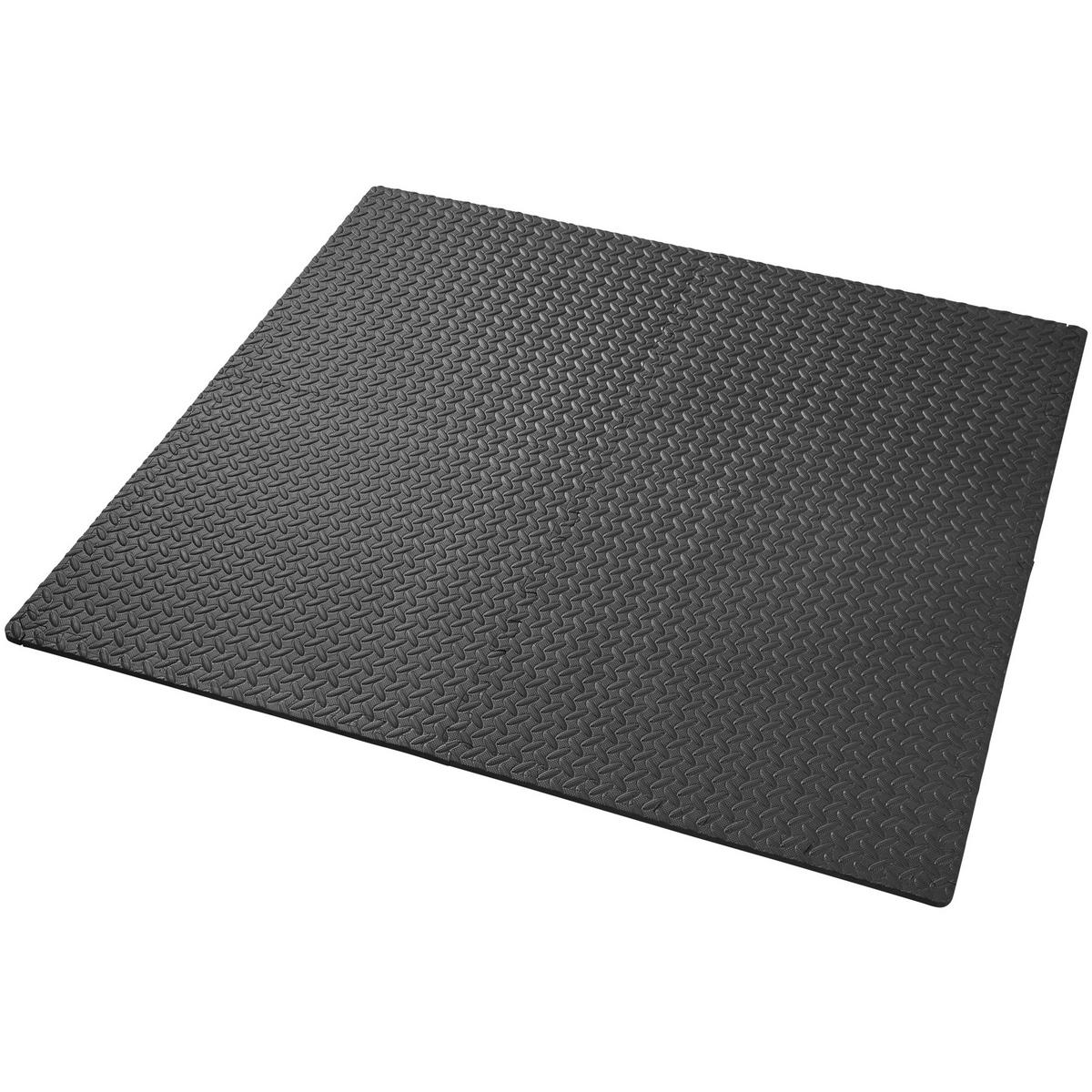 SCHUTZMATTENSET ,leichte Reinigung und flexibel erweiterbar,schwarz - Schwarz, Kunststoff (124/307cm) - tectake