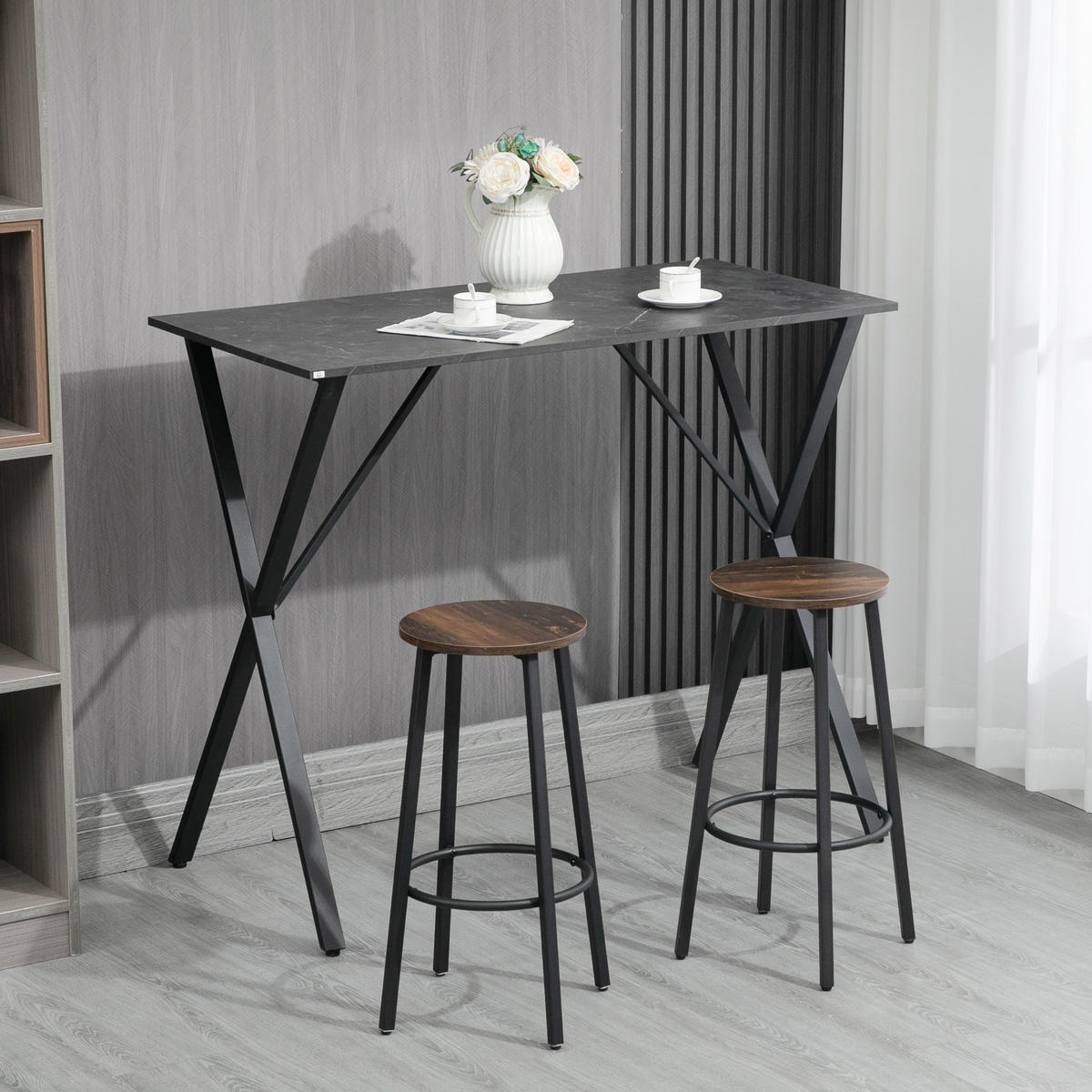 BARTISCH Schwarz 1 Stück - Schwarz, Naturmaterialien (120/60/102cm) - GiPP