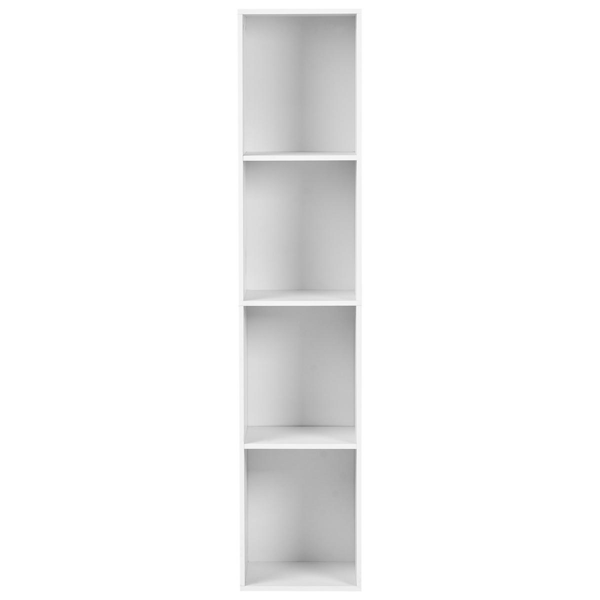 BÜCHERREGAL mit 4 Ebenen 143 cm Weiß Winnipeg - Weiß, Holzwerkstoff (30/143/30cm) - Beliani