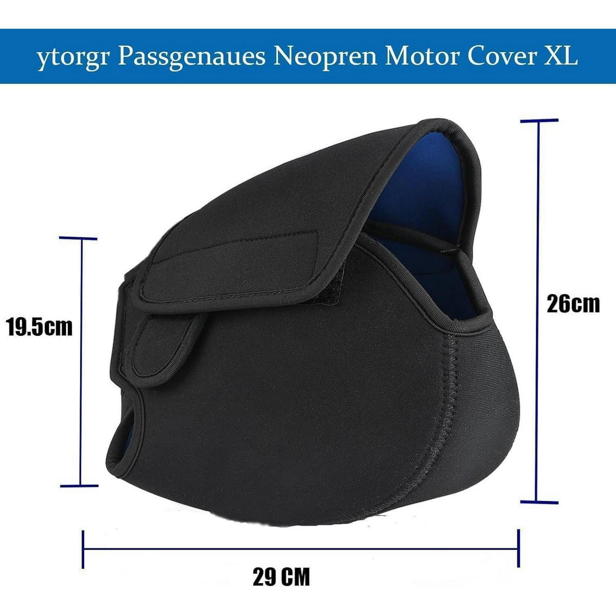 EBIKE Motorabdeckung 2-teiliges Set Neopren Transportschutz - Schwarz, Kunststoff (24/3/34cm)