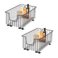 SCHRANK-KORBAUSZUG 30 cm, schwarz, Metall - Schwarz, Metall (30/23/50.5cm) - bremermann