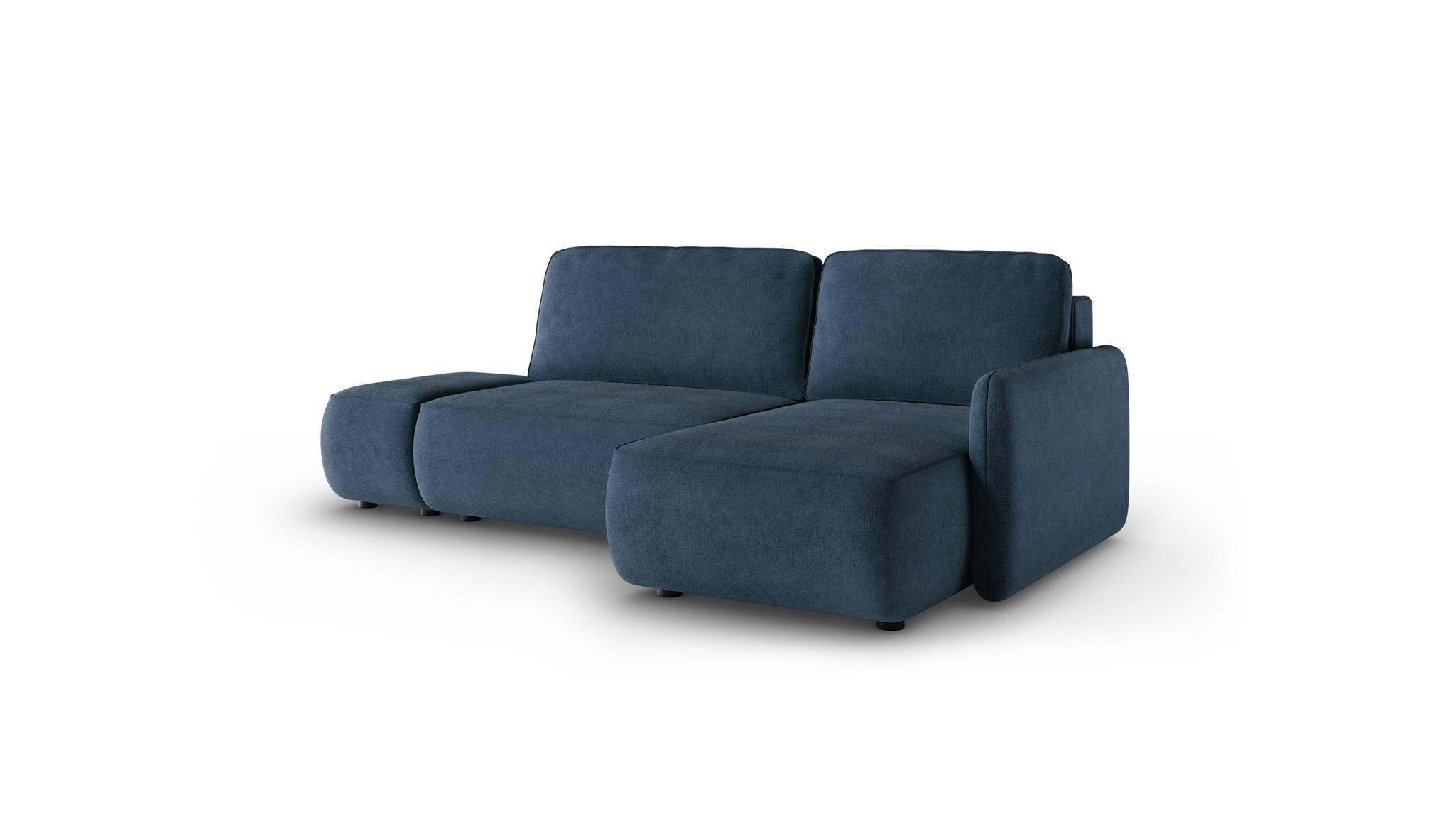 ECKSOFA Luka Mit Schlaffunktion - Blau, Holzwerkstoff/Textil (148/229cm) - Fun Möbel