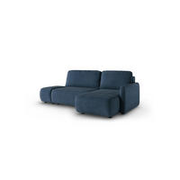 ECKSOFA Luka Mit Schlaffunktion - Blau, Holzwerkstoff/Textil (148/229cm) - Fun Möbel