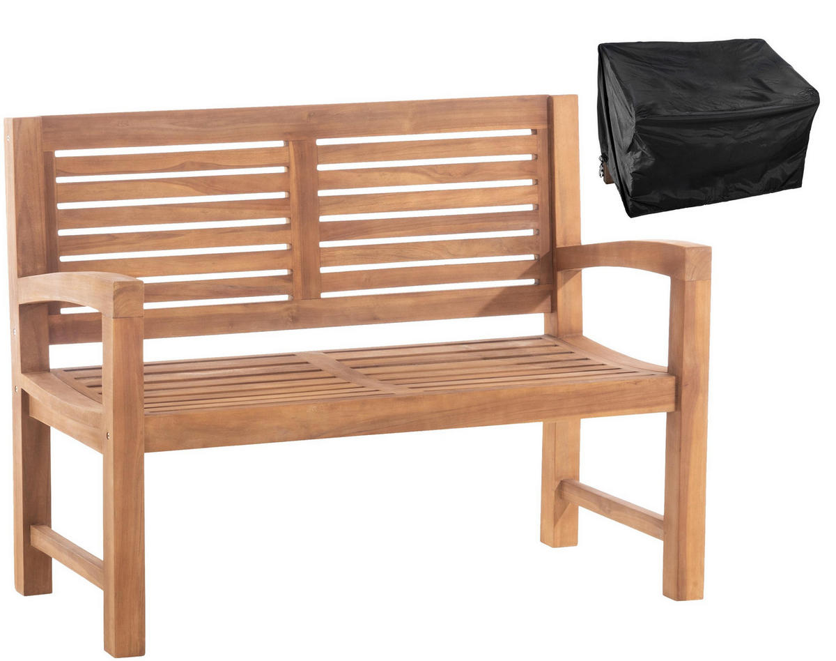 GARTENBANK 120/59 cm Holz teak - Teakfarben, Holz (120/92/59cm) - CLP