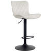 BARHOCKER Samt creme - Creme/Schwarz, Textil/Metall (48/83/54cm) - CLP