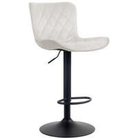 BARHOCKER Samt creme - Creme/Schwarz, Textil/Metall (48/83/54cm) - CLP