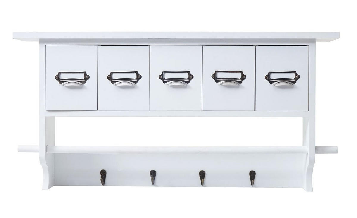 GARDEROBE Reinweiß - Weiß, Holz (65/32/13cm) - MCW