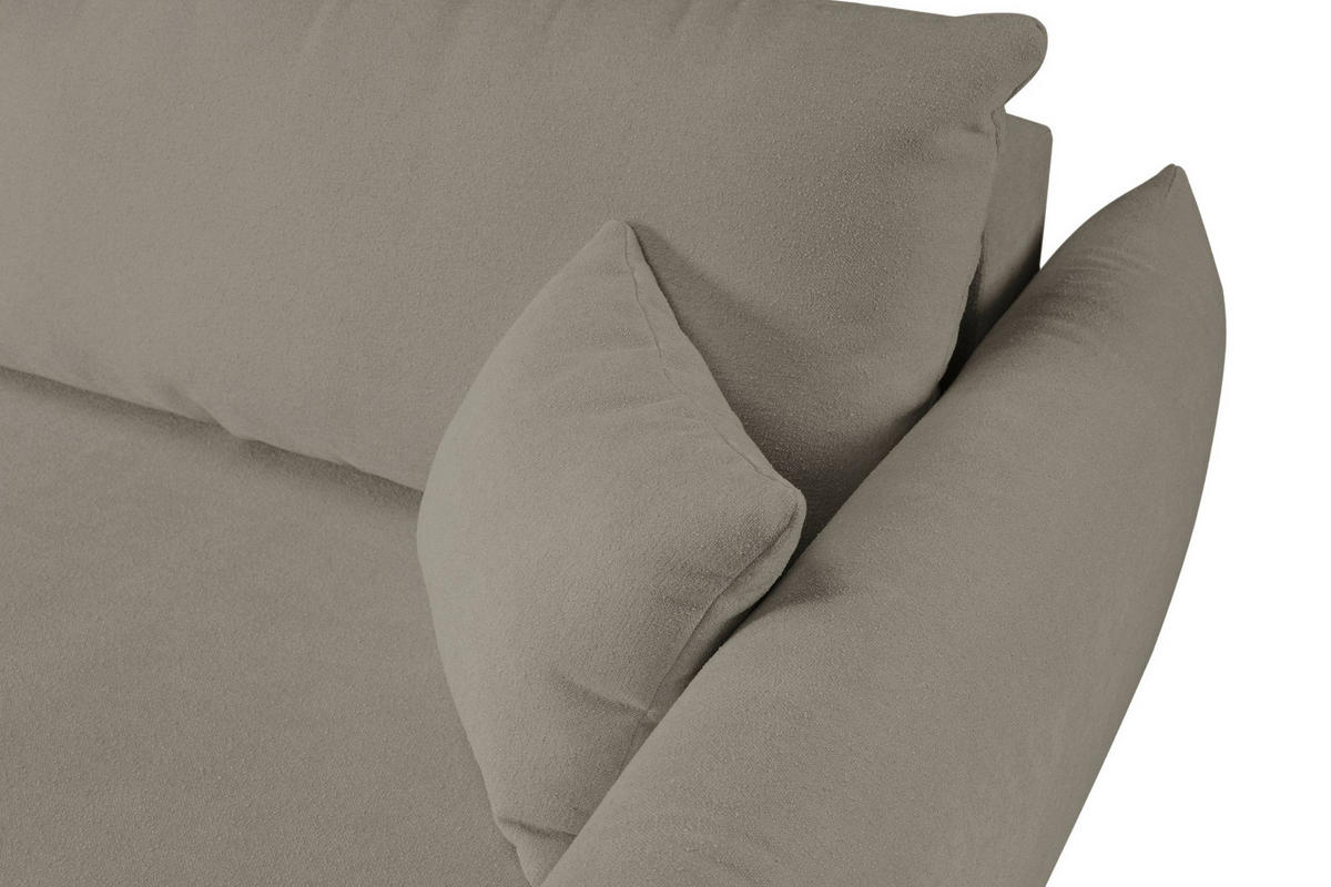 SOFA Hallora - Warmes Grau (Melody 03) - Graubraun, Holzwerkstoff (240/88/108cm) - Möblo