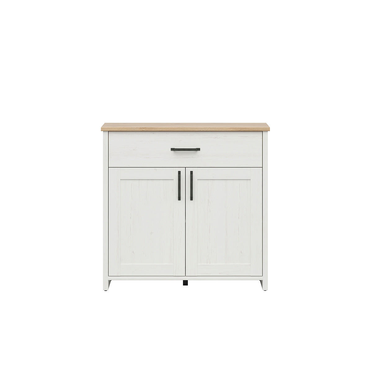 SIDEBOARD Aksel Weiß und Holz - Weiß, Holzwerkstoff (102/99/37cm) - Petits-meubles