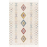 HOCHFLORTEPPICH 160/213 cm Mehrfarbig - Multicolor/Creme, Naturmaterialien/Textil (160/213cm) - LIVABLISS