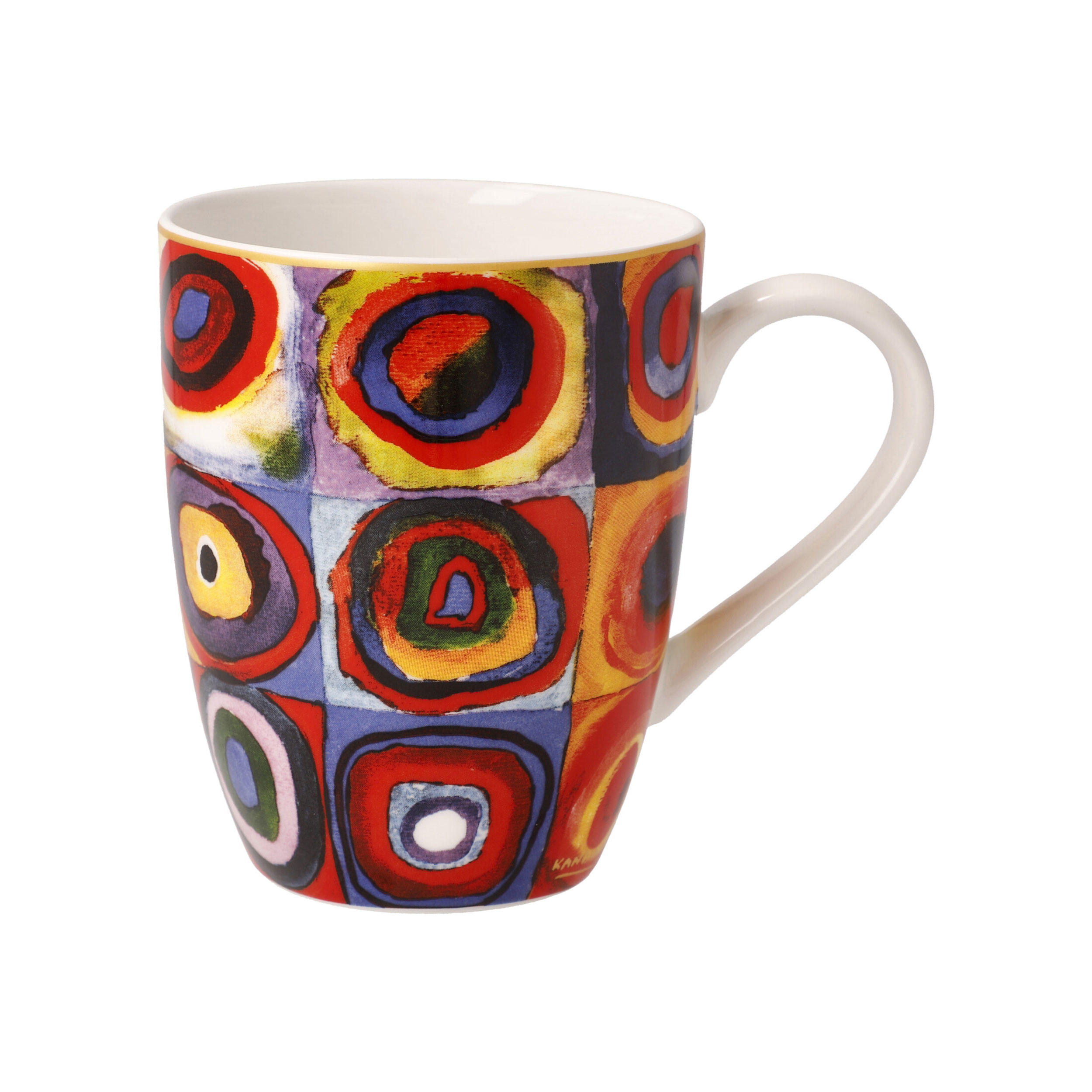 KÜNSTLERTASSE Wassily Kandinsky - Quadrate, Fine Bone China, Bunt, 400 ml - Multicolor, Keramik (0.4L) - Goebel