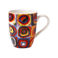 KÜNSTLERTASSE Wassily Kandinsky - Quadrate, Fine Bone China, Bunt, 400 ml - Multicolor, Keramik (0.4L) - Goebel