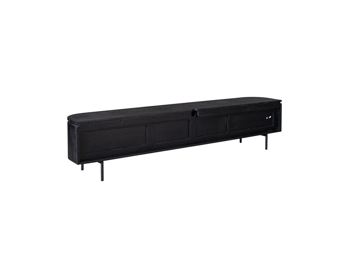 LOWBOARD Magnificent Mangoholz 200 cm / 35 cm Schwarz - Schwarz, Holz (200/30/35cm) - Villa Möbel