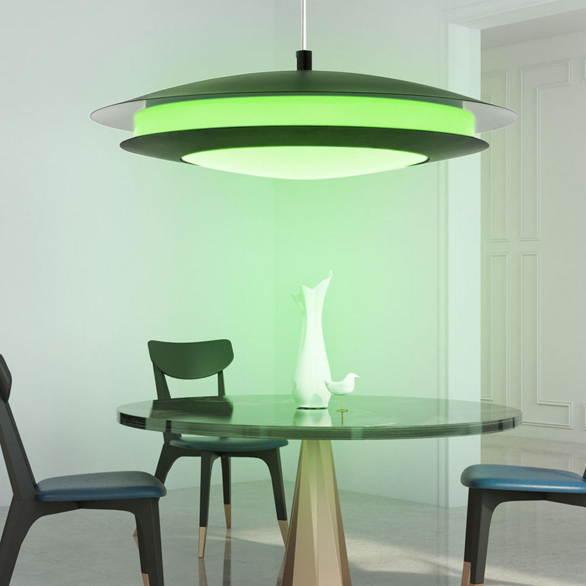 LED HÄNGELEUCHTE MONEVA-C Schwarz - Schwarz, Metall (48.5/48.5/150cm)