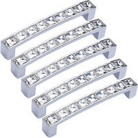 SCHRANKKNOPF Kristall 1er-Set - Silberfarben, Metall (2.4/1.4/10.7cm)