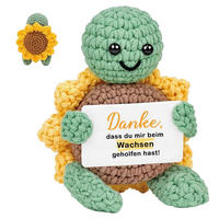 STOFFTIER Schildkröte gehäkelt mit Spruchkarte - Multicolor, Textil (1/1cm)