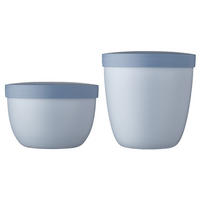 SNACKPOTS Ellipse Nordic Blue 350 & 500 ml 2er Set - Hellblau, Kunststoff (1/1/1cm) - Mepal