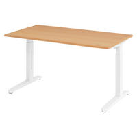 SCHREIBTISCH Serie-XB 80/140/74 cm in Buchefarben/Weiß - Buchefarben/Weiß, Holzwerkstoff (80/140/74cm) - bümö