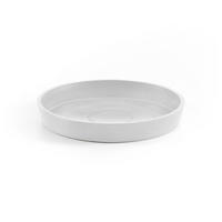 BLUMENTOPFUNTERSETZER rund 18/18/2,5 cm Weiß - Weiß, Kunststoff (18/2.5cm) - Ecopots