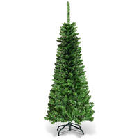 WEIHNACHTSBAUM Grün - Grün, Kunststoff (135cm) - COSTWAY