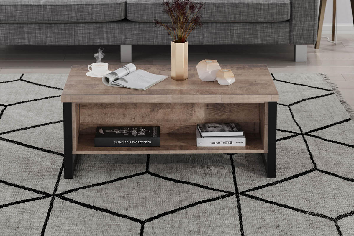 COUCHTISCH Emile Eiche Dekor - Eichefarben, Holzwerkstoff (45/110/110cm) - ebuy24