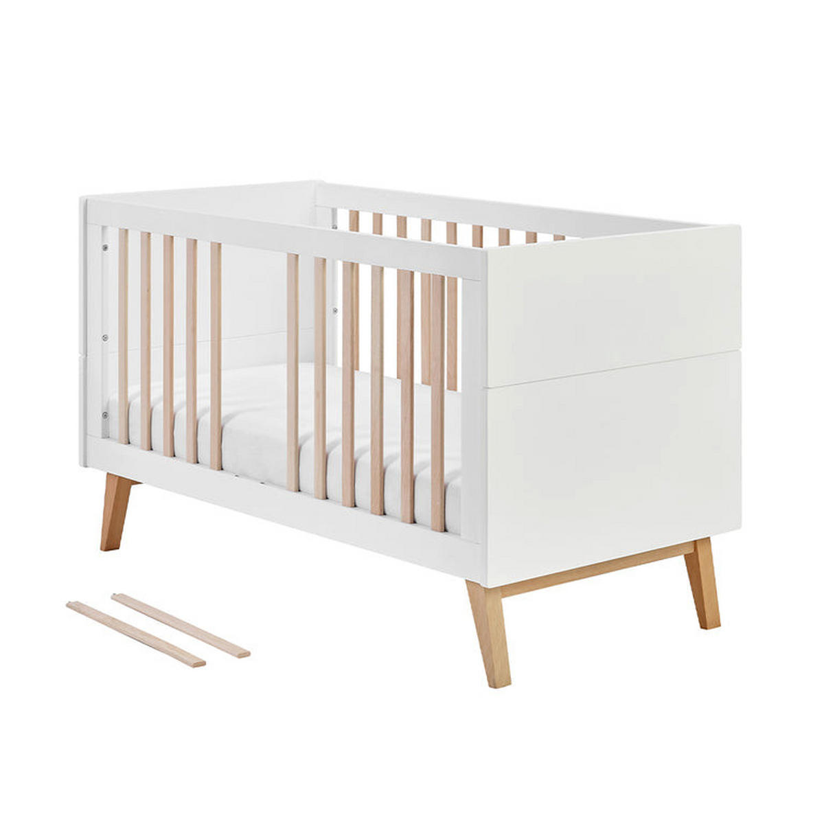 IZBA PRE BÁBÄTKO 3-dielny Biela a drevo - biela, kompozitné drevo (144/89/76cm) - Petits-meubles