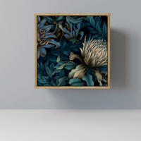 SIDEBOARD TWILIGHT BLOOM, Eichefarben, 57,5x42x57,5 cm, Ohne Füße - Eichefarben/Multicolor, Holzwerkstoff (57.5/57.5/42cm) - SpaceRebels