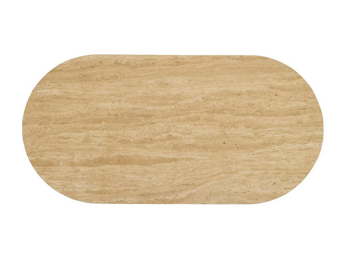 COUCHTISCH - 120 cm x 60 cm - Stein - Beige VORELIA - Beige, Stein (60/120/40cm) - Vente-Unique