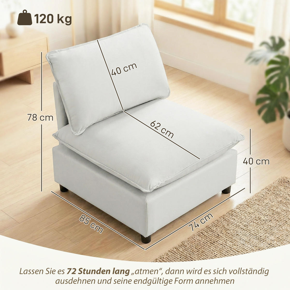 KŘESLO z umělé kůže a pěnového materiálu, šedé - šedá/černá, plast (74/78/85cm) - HOMCOM