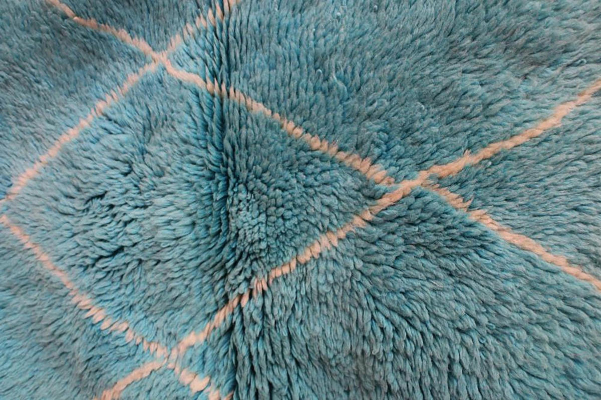 BERBERTEPPICH aus reiner Wolle 120x 123 cm - Blau, Naturmaterialien (120/123cm) - AFK Living