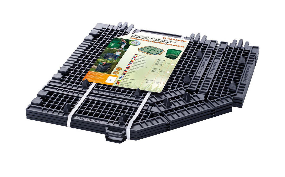 BODENGITTER THERMO- / 900 / 600 / 400 L, schwarz - Schwarz, Kunststoff (98/1/98cm) - GARANTIA