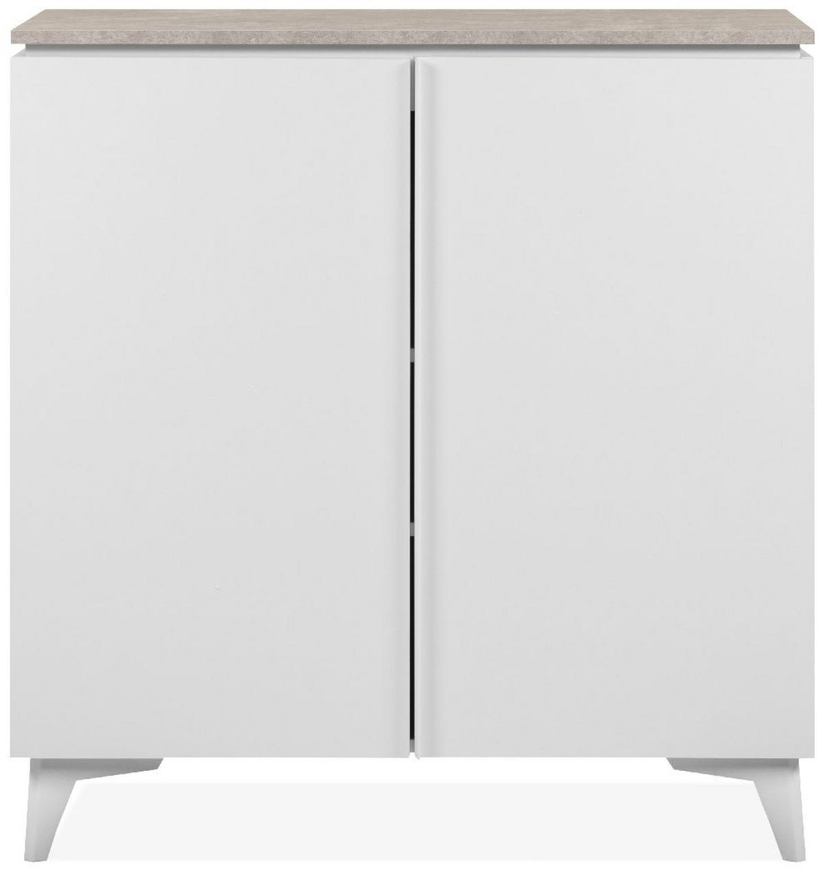 SIDEBOARD 2 Türen L88 cm - BERTRIX - Weiß, Holzwerkstoff (88/92/40cm) - Finori GmbH