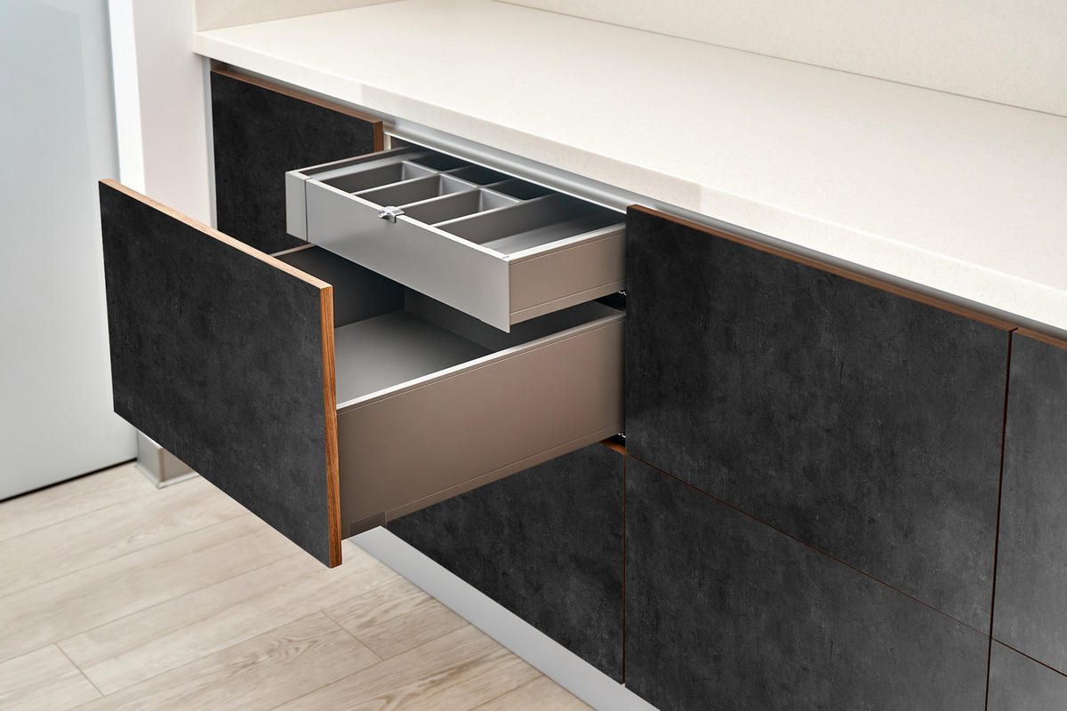 MÖBLAUFKLEBER 100x50 cm dunkelgrau - Zinkfarben, Kunststoff (100/50/0.1cm) - Wallfluent